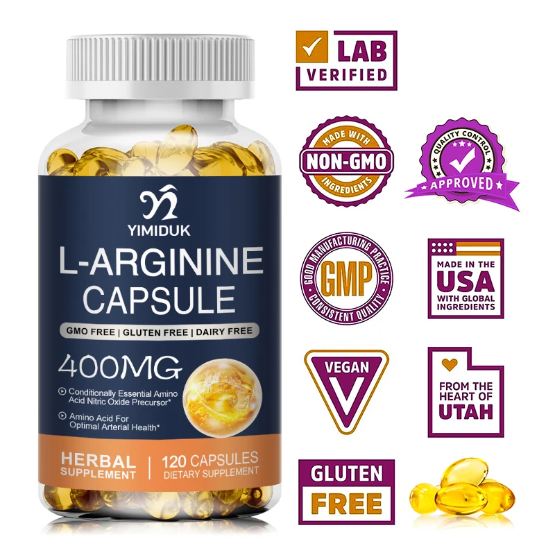 Pre Workout Supplement - L-Arginine Capsules Nitric Oxide Supplement Pre-Workout