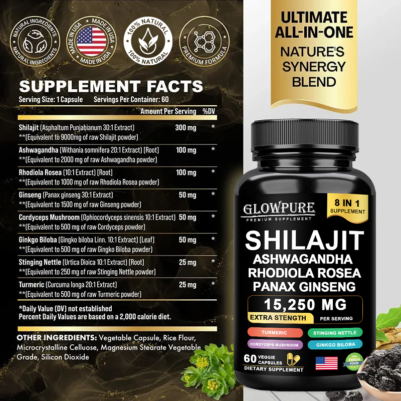 Shilajit 8-in-1 Supplement wit - Pre Workout Supplement review and price