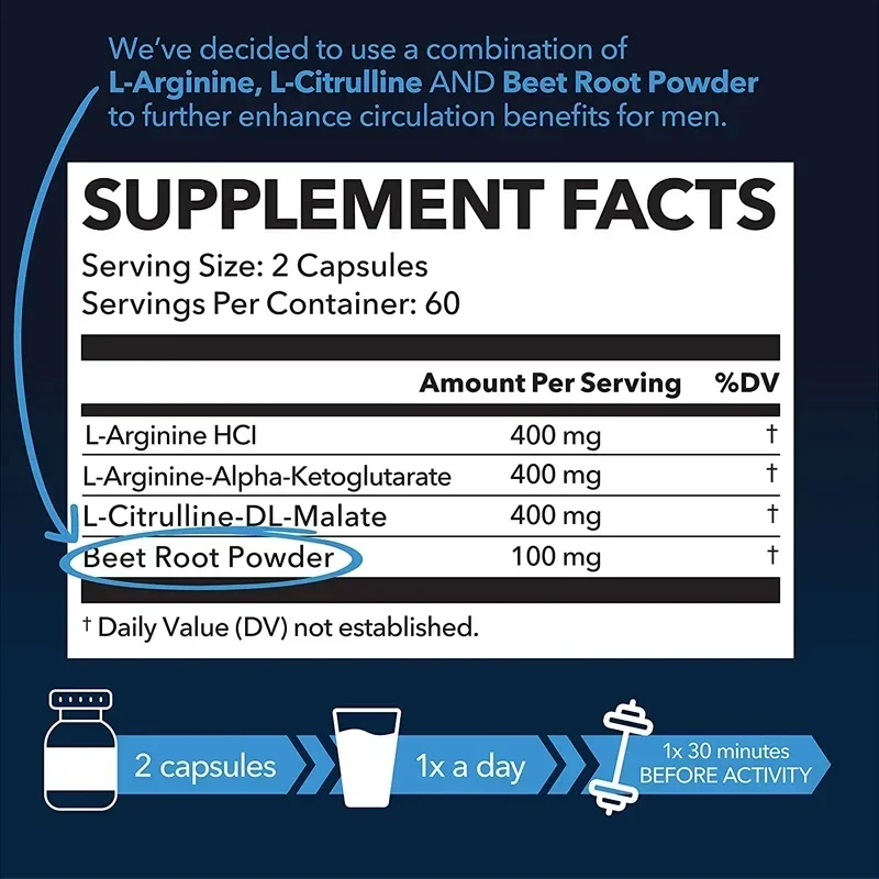 L-Arginine - Nitric Oxide Supp - Pre Workout Supplement review and price